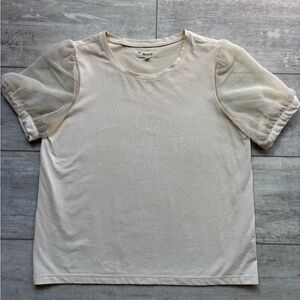 Madewell Cream Puff-Sleeve Tee